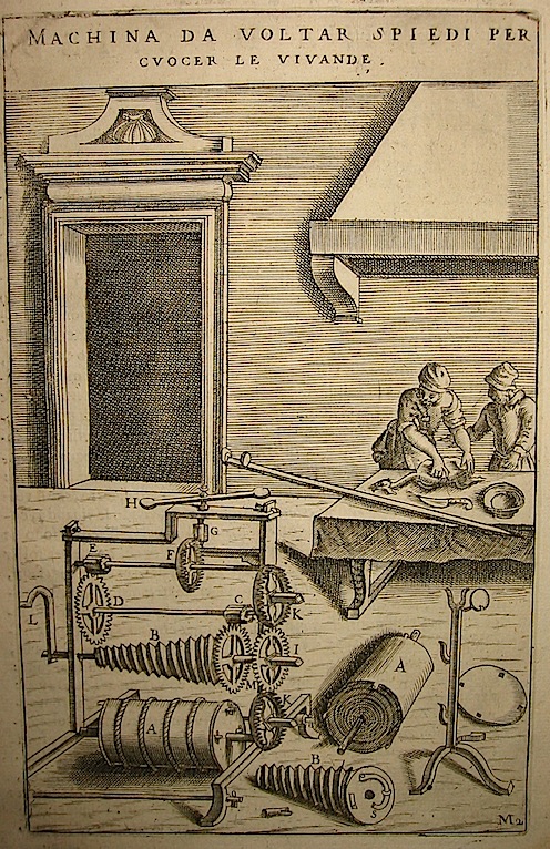 Zonca Vittorio Machina da voltar spiedi per cuocer le vivande 1656 Padova 